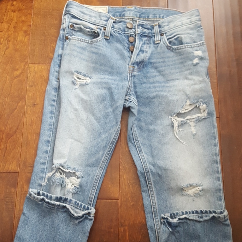 Denim hollister ripped jeans